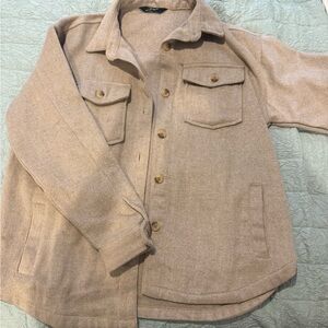 Stylish Beige Shirt Jacket for Women